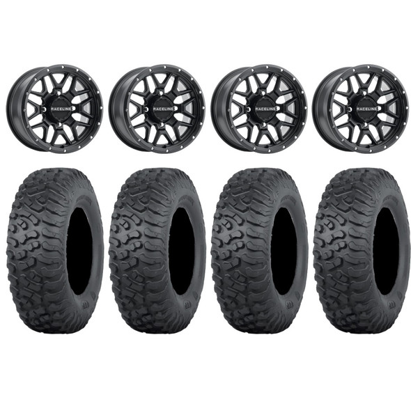 Raceline Krank 14" UTV Wheels 30" Terra Hook Tires Polaris RZR XP 1000 / PRO XP