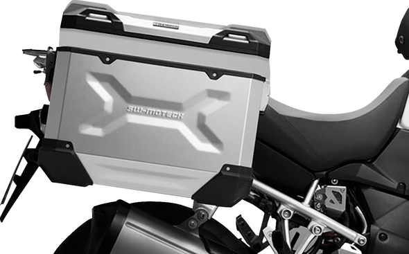 SW-MOTECH TRAX ADV Aluminum Case System - Silver - KTM Adventure 1050/1090/1190/Super Adventure 1290 '13-'20 KFT.04.333.70002/S