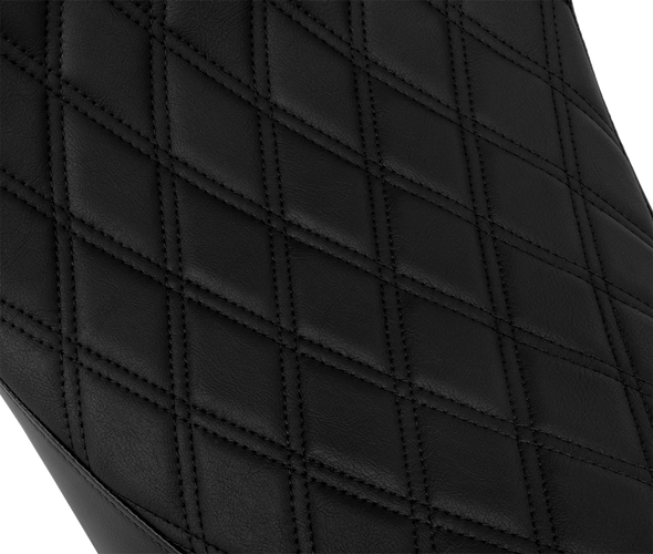 DRAG SPECIALTIES Solo Front Seat - Double Diamond - Black Sittch - w/ Backrest Option - FL '08-'23 4699B