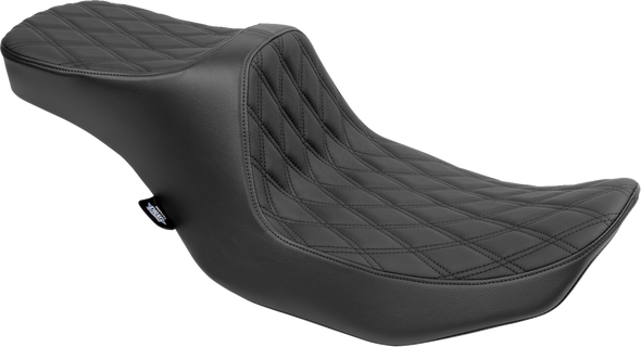 DRAG SPECIALTIES Predator III Seat - Double Diamond - Black Stitching - FLT/FLH '23-'24 4690B