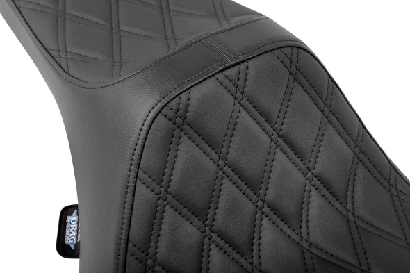 DRAG SPECIALTIES Predator III Seat - Double Diamond - Black - FLT/FLH '23-'24 4686B