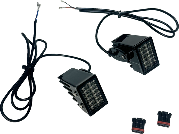 CUSTOM DYNAMICS Rear Strut Mount LED Turn Signals - Black with Smoke Lens CD-RTS-18ST-B