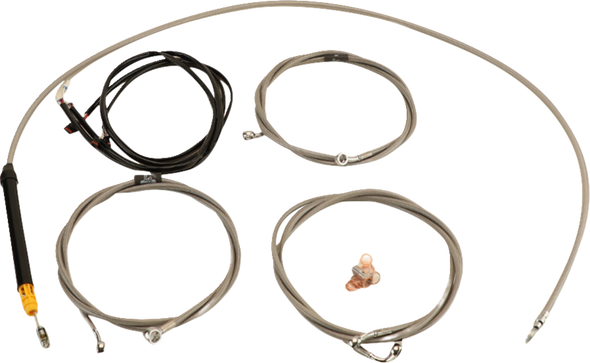 LA CHOPPERS Cable Kit - Stock Handlebars - Stainless LA-8059KT3-08