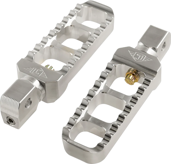 JOKER MACHINE Serrated Footpegs - Silver- Narrow 08-61-8