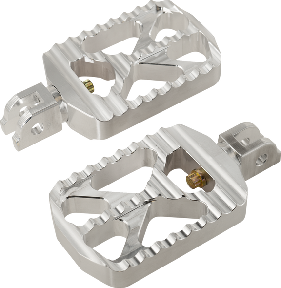 JOKER MACHINE Bear Claw Footpegs - Silver - Harley-Davidson 08-646-6