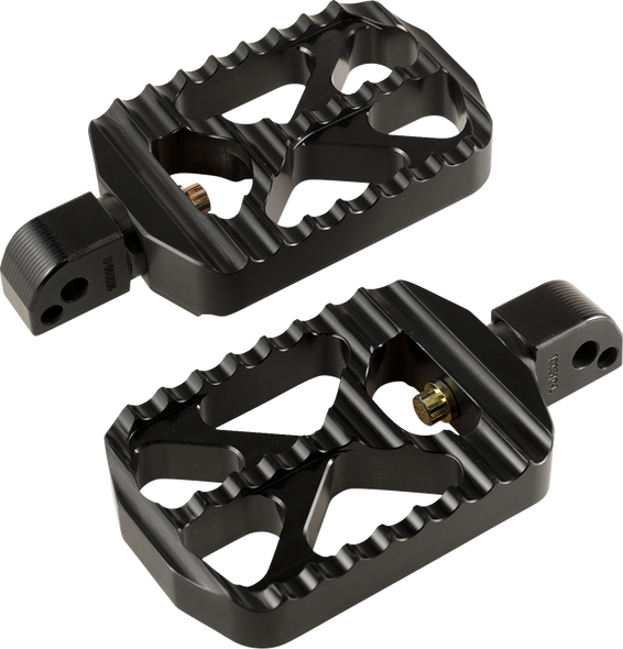 JOKER MACHINE Bear Claw Footpegs - Black - Harley-Davidson 08-646-7B