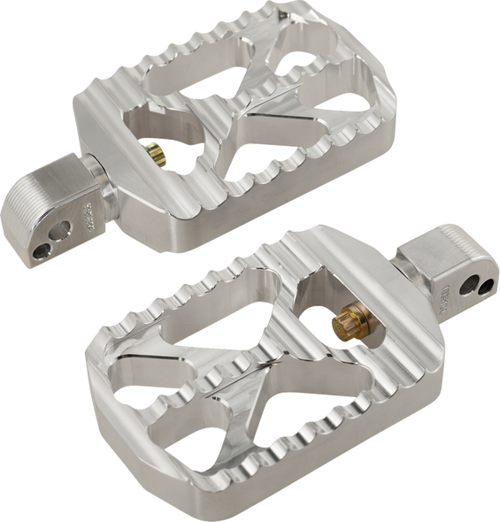 JOKER MACHINE Bear Claw Footpegs - Silver - Harley-Davidson 08-646-7