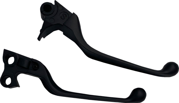 DRAG SPECIALTIES Lever Set - Narrow - Black H07-0574NMB