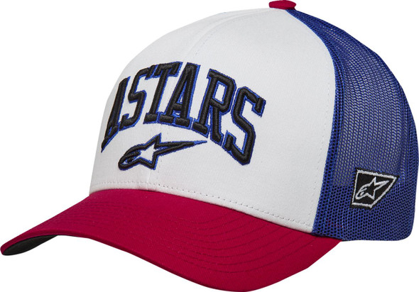  ALPINESTARS Dunker Hat - White/Red/Blue - One Size 1214-81717-2372-OS 