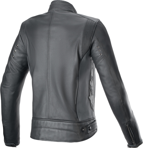 ALPINESTARS Stella Dyno Leather Jacket - Black Tar Gray/Dark Gray - XL 3113924-1296-XL