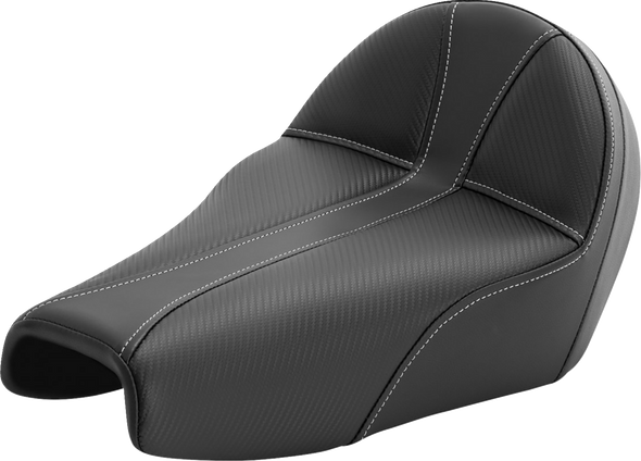 SADDLEMEN Dominator Seat - Black w/ Silver Stitching - XL '04-'22 807-11B-0042