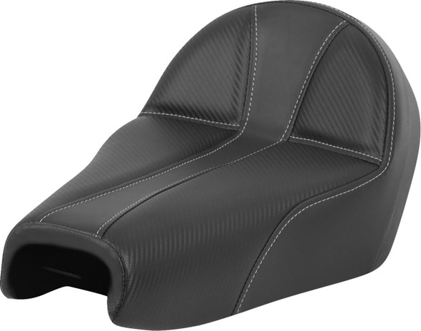  SADDLEMEN Dominator Seat - Black w/ Silver Stitching - XL '04-'22 807-03B-0042 