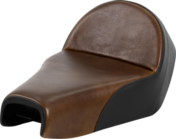  SADDLEMEN Lariat Solo Seat - Distressed Leather - 4.5 Gal Tank - XL '04-'22 807-03B-0041 