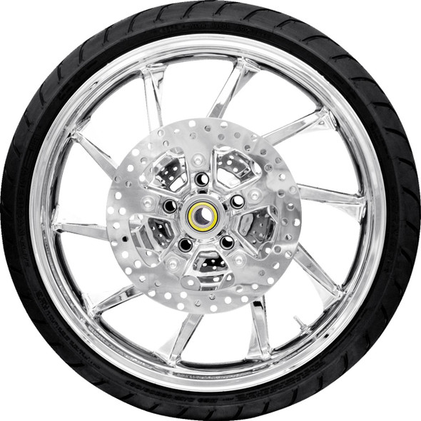 COASTAL MOTO Hurricane Front Wheel - Chrome (21") | Rotors (11.8") | Dunlop Tire (130/60B21) PKG-HUR213CH-ABST 