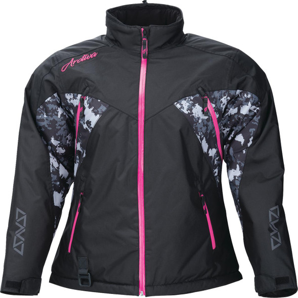  ARCTIVA Women's Pivot 7 Jacket - Black/Camo Gray/Pink - XL 3121-0850 
