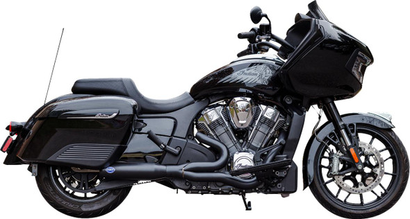  S&S CYCLE 2-into-1 Qualifier Exhaust System - Race Only - Black - Stainless Steel 550-1084 