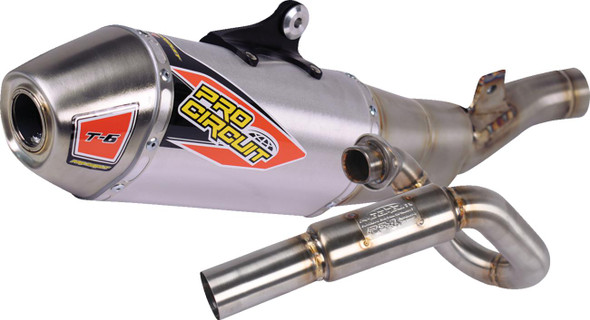 PRO CIRCUIT Pro Circuit T-6 Exhaust System Stainless Steel 2024 Kawasaki KX 450 0122445G 