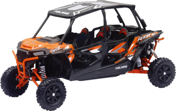 NEW RAY TOYS Polaris RZR XP 4 Turbo EPS - 1:18 Scale - Spectra Orange 57843A 