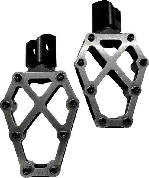  KODLIN USA NXL Footpegs - Black w/ Stainless Steel Cover K73255 