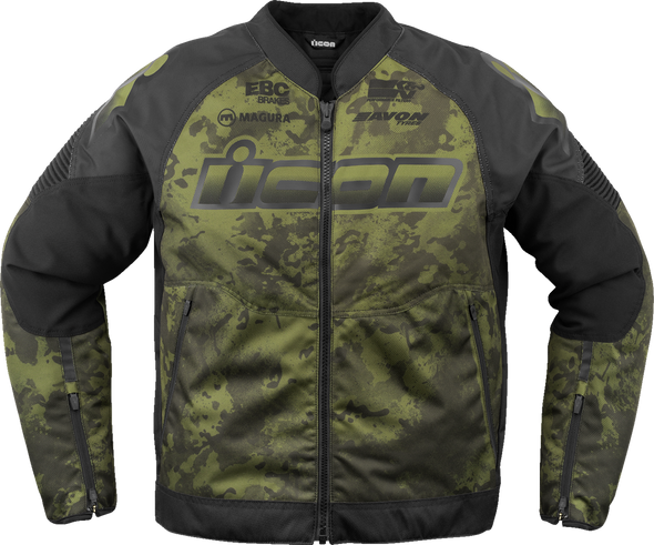 ICON Overlord3* Magnacross Jacket - Green - Small 2820-6718