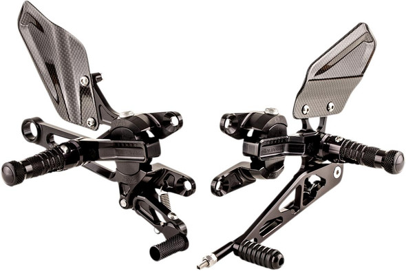  GILLES TOOLING Adjustable Rearset - Black - Aprilia VCR-A03-B 