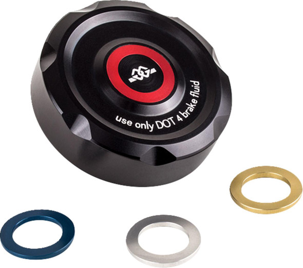  GILLES TOOLING Reservoir Cover - Brake - Front - Black BRC-14-B 