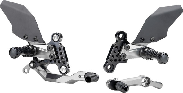  GILLES TOOLING Adjustable Rearset - Black/Chrome AS31GT3-Y15-B 
