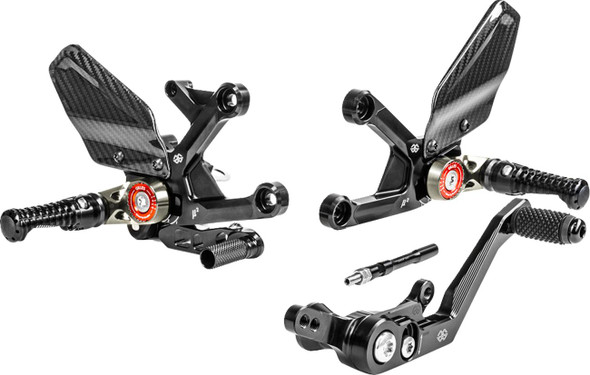  GILLES TOOLING MUE2 Rearset - Black - Honda MUE2-H02-B 
