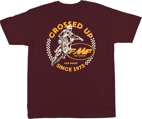  FMF Crossed Up T-Shirt - Maroon - Large SP24118901MRNLG 
