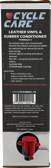  CYCLE CARE FORMULAS Formula 4 Leather Vinyl - Bag in Box - 1 U.S. gal. CCF04BB02_1G 