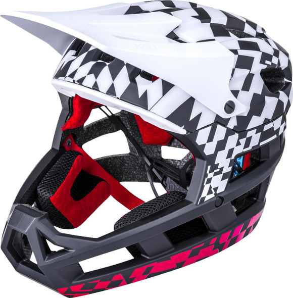  KALI DH Invader Helmet - LTD Glitch - Matte Black/White/Red - XS-M 0211323216 