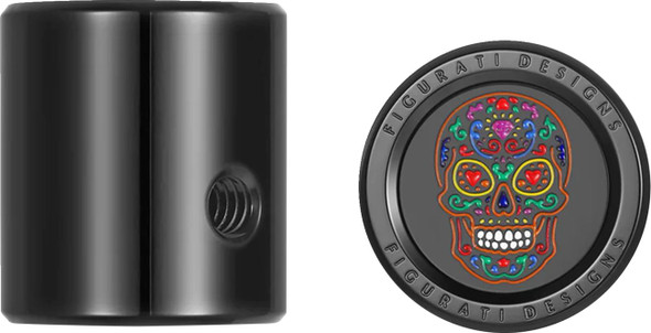  FIGURATI DESIGNS Heel-Toe Shifter Cover - Sugar Skull - Black FD30-HTSC-BLK 