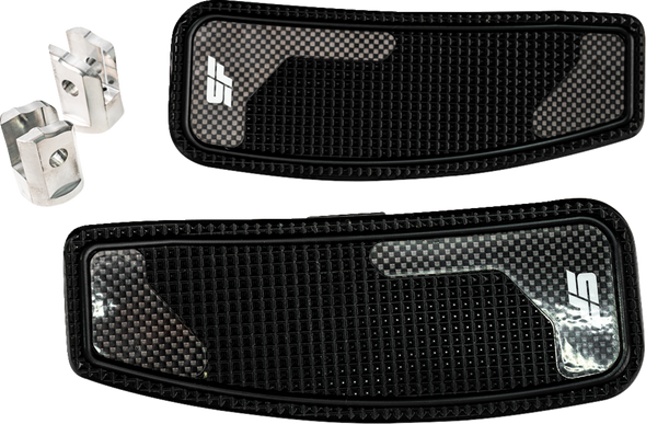 SLYFOX Mini Driver Floorboards - Black Anodized - Softail SF-906-01-1
