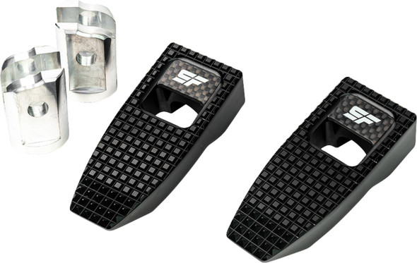  SLYFOX Speed Pegs - Black Anodized - Front SF-903-01-1 