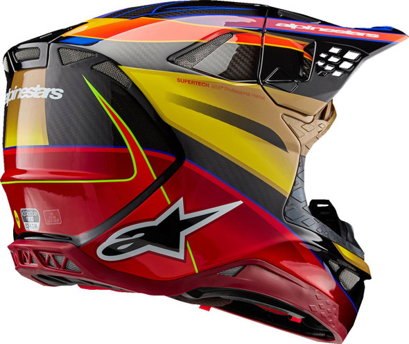  ALPINESTARS Supertech M10 Helmet - Era - MIPS - Gloss Gold/Yellow/Rio Red - Medium 8301223-5938-M 
