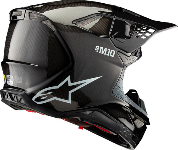  ALPINESTARS Supertech M10 Helmet - Solid - MIPS - Gloss Black Carbon - Medium 8300323-1188-M 