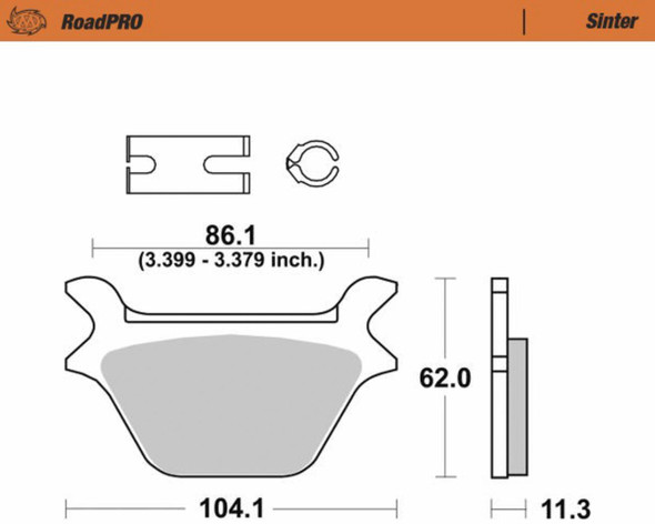  MOTO-MASTER Brake Pads - Sintered Series 414602-PU 