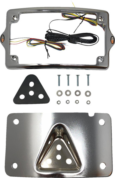  KODLIN USA License Plate Kit - Amber/Red/White - Chrome KUS20351 