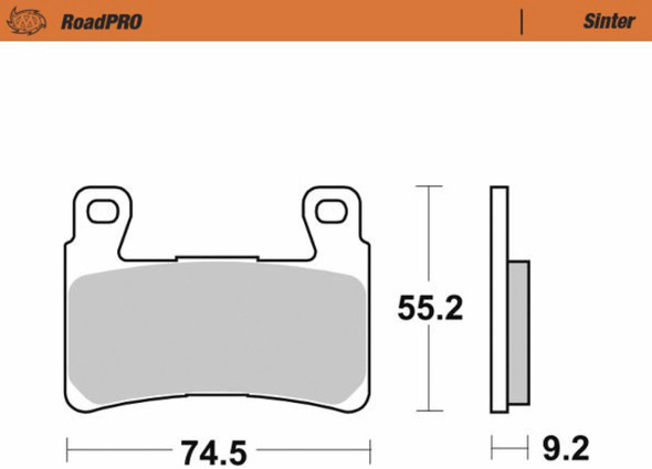  MOTO-MASTER Brake Pads - Sintered Series 414901-PU 