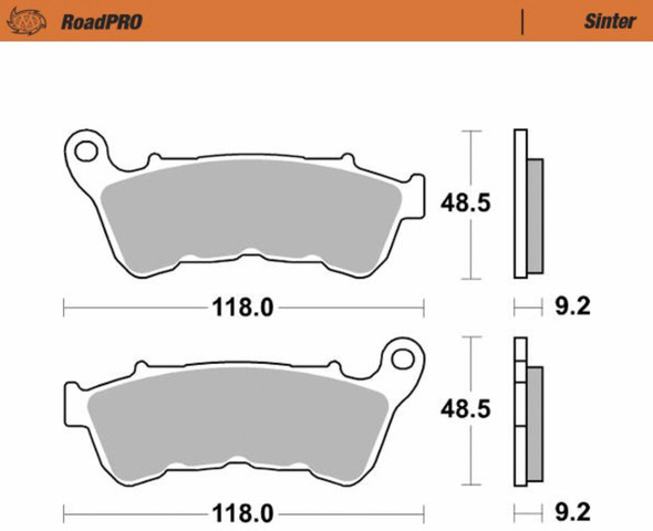  MOTO-MASTER Brake Pads - Sintered Series 414801-PU 