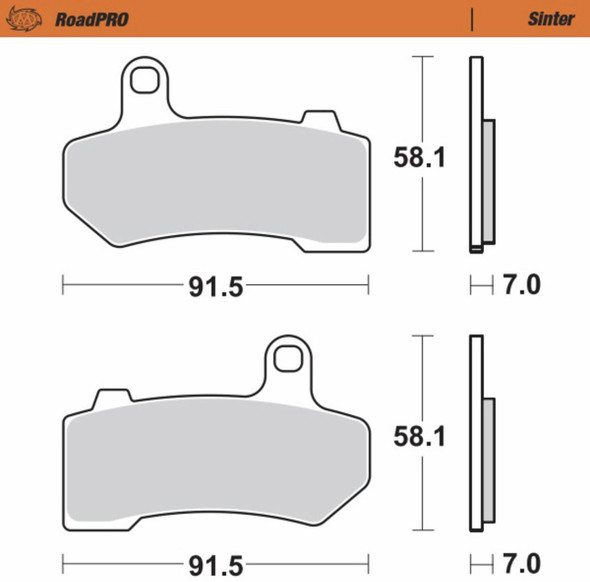  MOTO-MASTER Brake Pads - Sintered Series 412201-PU 