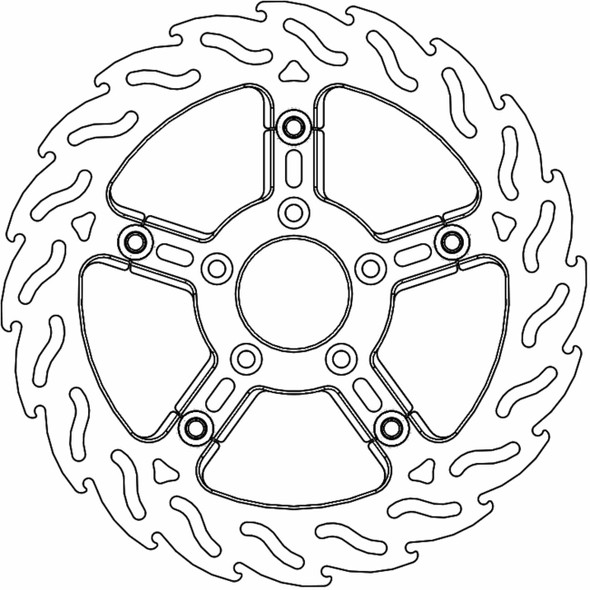  MOTO-MASTER Brake Rotor - Front Right - Flame 112313-PU 