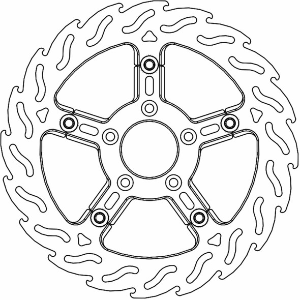  MOTO-MASTER Brake Rotor - Front Left - Flame 112312-PU 