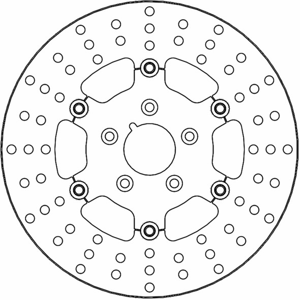  MOTO-MASTER Brake Rotor - Front Right/Front Left - Adrian 111086-PU 