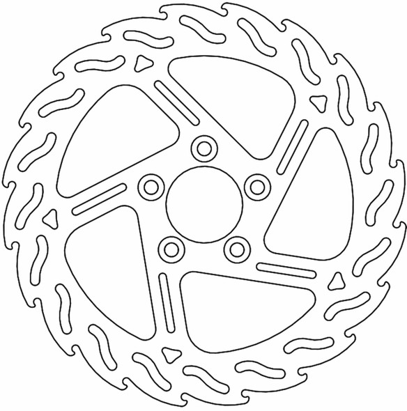 MOTO-MASTER Brake Rotor - Rear - Flame 110769-PU 