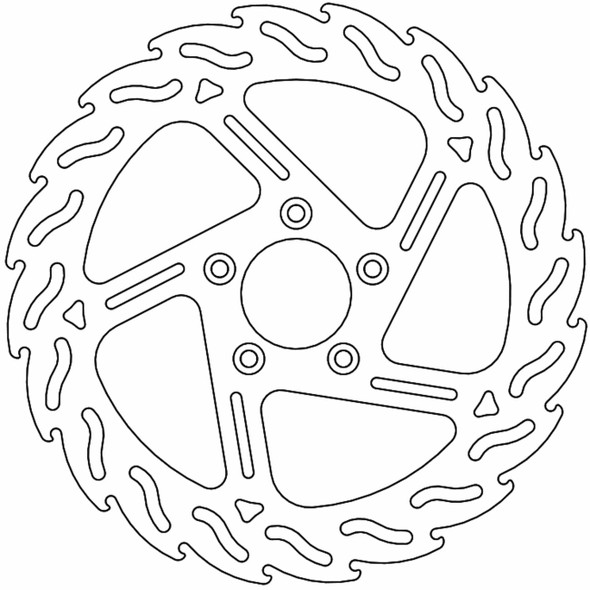  MOTO-MASTER Brake Rotor - Front Right - Flame 110768-PU 