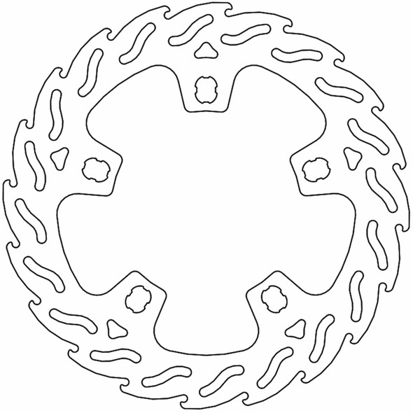  MOTO-MASTER Brake Rotor - Front Left - Flame 110762-PU 