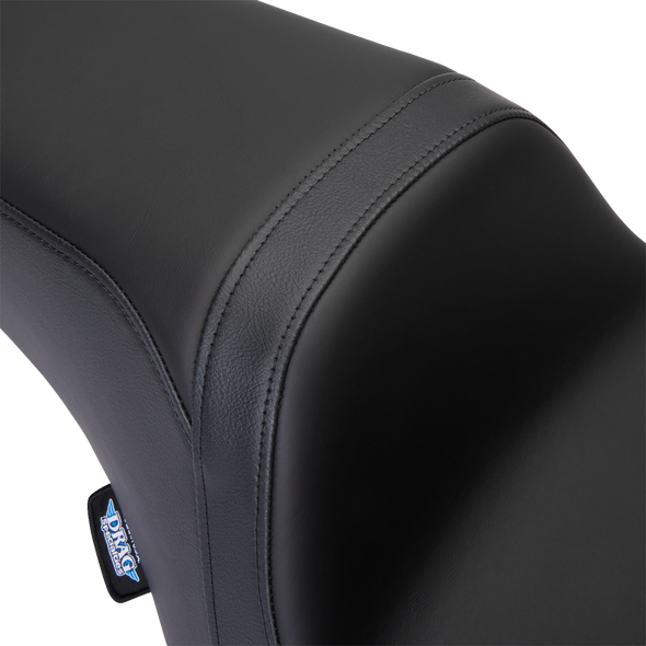 DRAG SPECIALTIES Predator 1Up Seat - Solar Leather - Black - Smooth - FLH '08-'23 08011493
