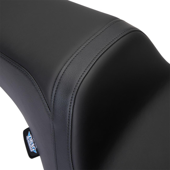  DRAG SPECIALTIES Predator 1Up Seat - Solar Leather - Black - Smooth - FLH '08-'23 08011493 