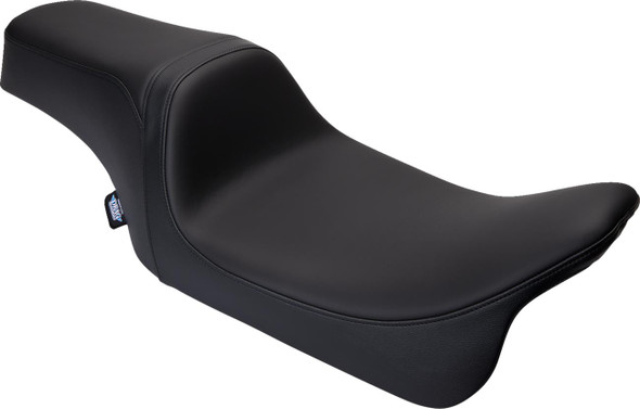  DRAG SPECIALTIES Predator 1Up Seat - Solar Leather - Black - Smooth - FLH '08-'23 08011493 